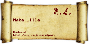 Maka Lilla névjegykártya