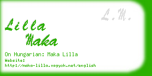 lilla maka business card
